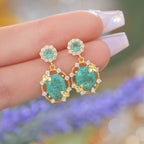 Ice Flower Zircon Lake Blue Butterfly French Copper Alloy Set