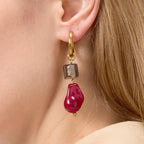 Resin-inspired luxury stainless steel earrings