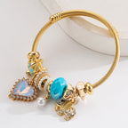 Vintage Elephant Heart Stainless Steel Bracelet