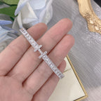 Zirconia full diamond letter H copper alloy bracelet