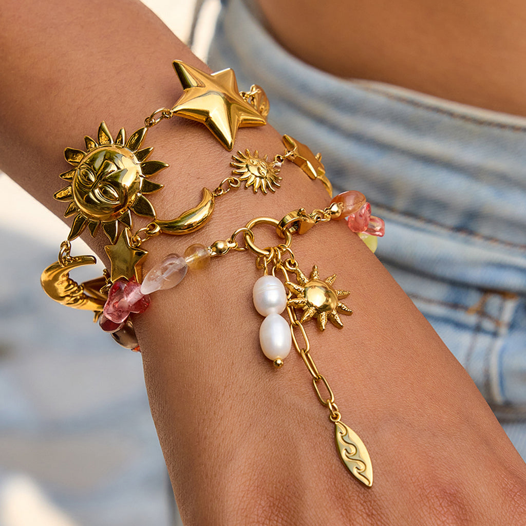 Colorful star stainless steel non-fading bracelet