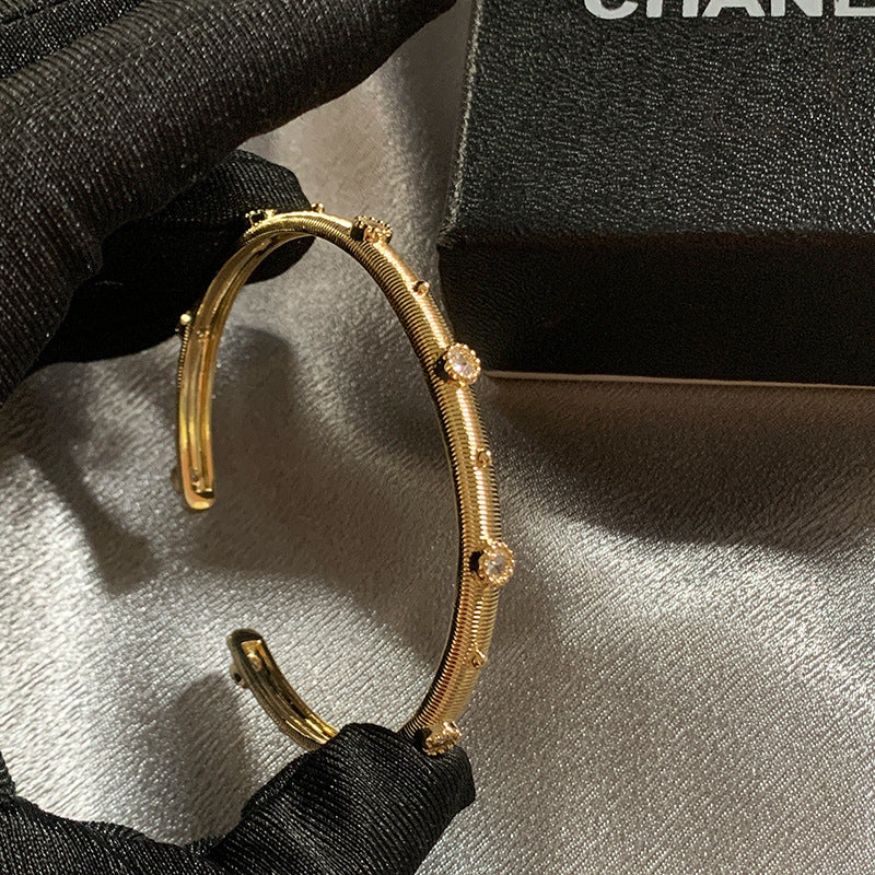 Brushed Zircon Bracelet Set