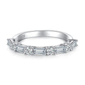 925 Sterling Silver High Carbon Diamond Full Diamond Stackable Ring