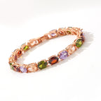 Rainbow Zircon Copper Alloy Bracelet