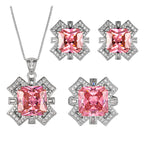 Colorful floral design powder zirconium copper alloy set