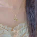 Olive Green Exquisite Zircon Copper Alloy Set