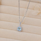 Mint Mambo Luxury French Necklace Set - Lake Blue Copper Alloy