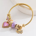 Vintage Elephant Heart Stainless Steel Bracelet