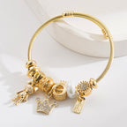 Vintage Little Bear Crown Stainless Steel Bracelet