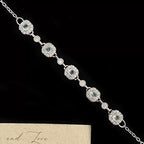 Topaz Sky Blue Zircon Copper Alloy Bracelet