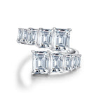 925 Sterling Silver High Carbon Diamond Full Diamond Stackable Ring