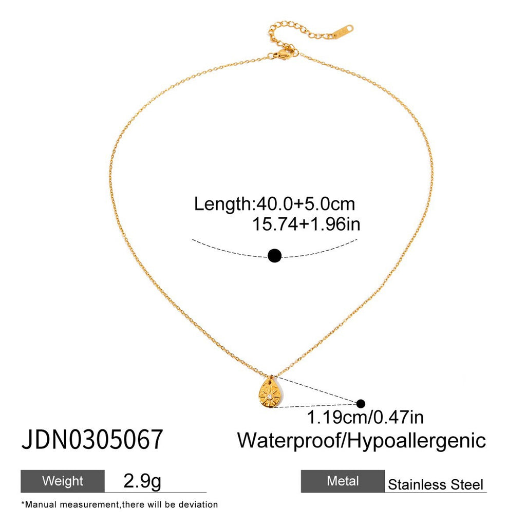 Stainless steel rhinestone star pendant, sophisticated design, layered necklace, colorfast.