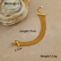Stainless steel multi-layer tassel fashion color-blocking bracelet