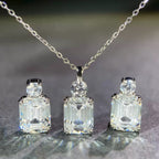 925 Sterling Silver Rock Sugar White High Carbon Diamond Set