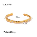 Stainless steel pearl high-end open-face non-fading bracelet