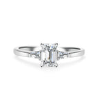 925 Sterling Silver High Carbon Diamond Full Diamond Stackable Ring