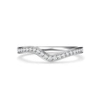 925 Sterling Silver High Carbon Diamond Full Diamond Stackable Ring