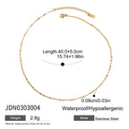 Stacked rhinestone cross stainless steel clavicle chain, colorfast and luxurious