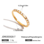 Zircon multi-layer stainless steel ring that won't fade