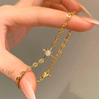 Sparkling Star Copper Alloy Bracelet