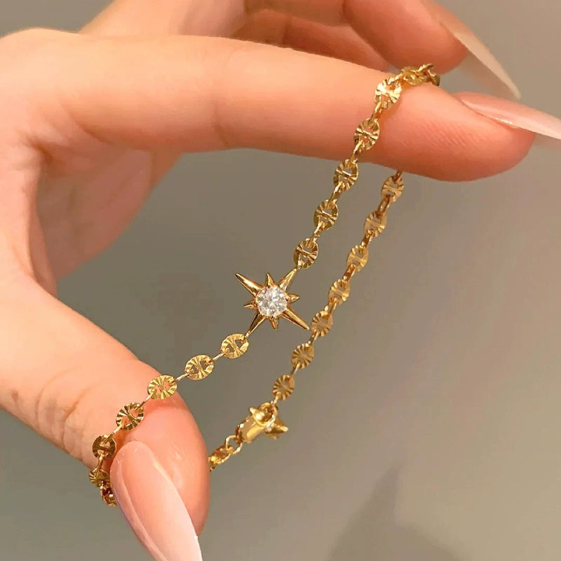 Sparkling Star Copper Alloy Bracelet