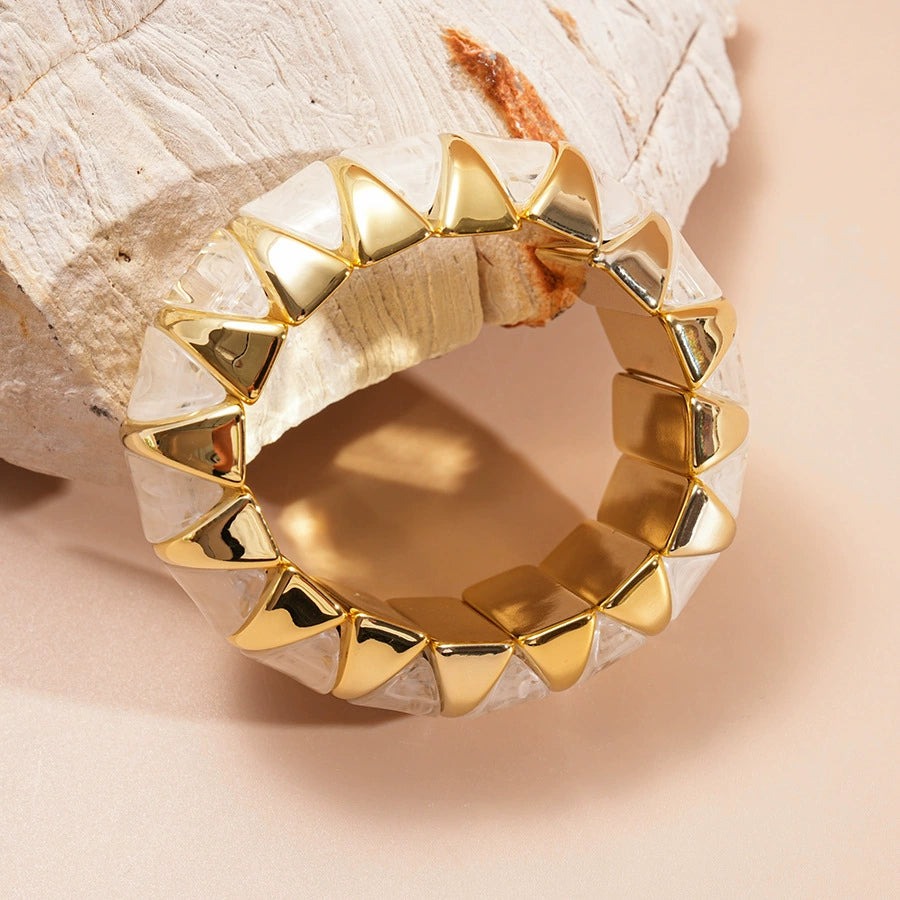 Heavy-duty acrylic gradient diamond elastic bracelet