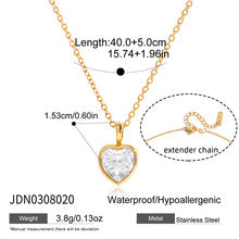 18k stainless steel zircon necklace that won't fade