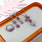 仲夏夜之梦红刚玉满钻铜合金套装