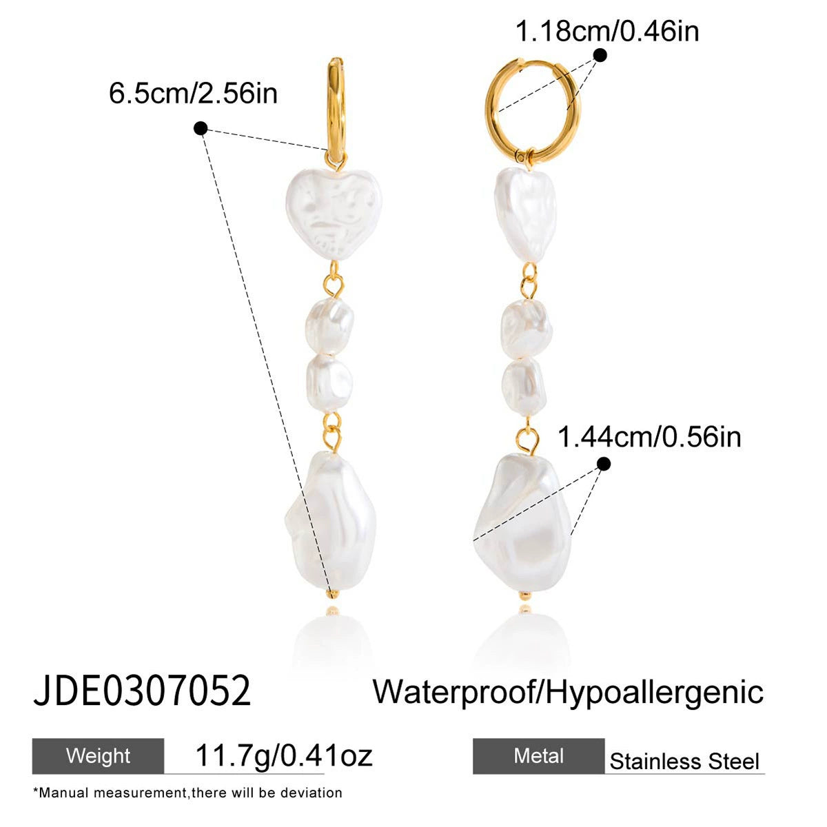 Pearl Tassel High-Grade Stainless Steel Earrings