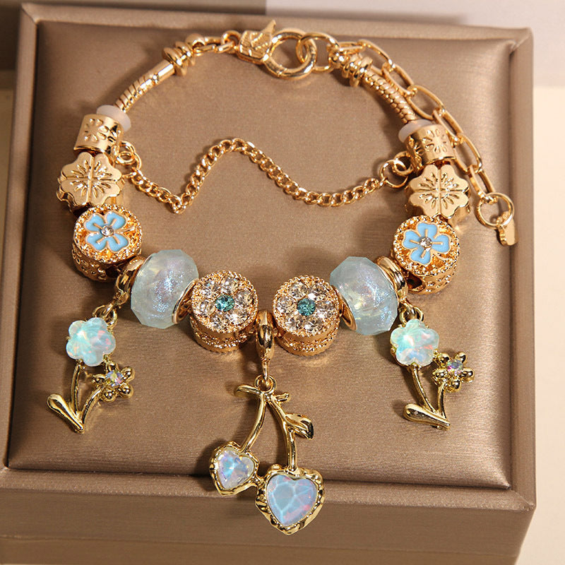 Vintage Gold Series Glass Alloy Bracelet