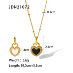 High-end stainless steel heart necklace