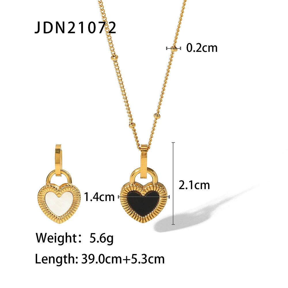 High-end stainless steel heart necklace