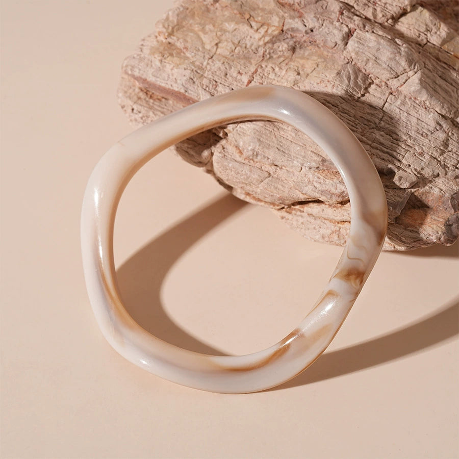 Acrylic irregular geometric plain circle bracelet