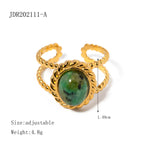 Turquoise Stainless Steel Pearl Ring Bracelet