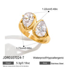 Zircon stainless steel non-fading ring