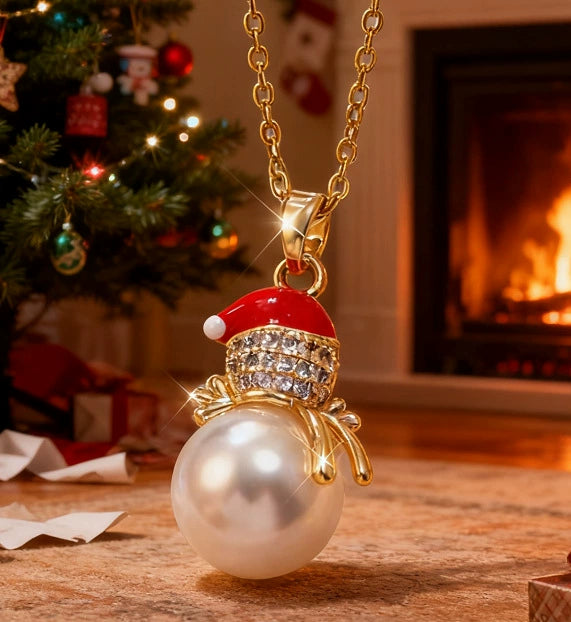 Christmas Tree Stainless Steel Micro-Inlaid Zircon Necklace