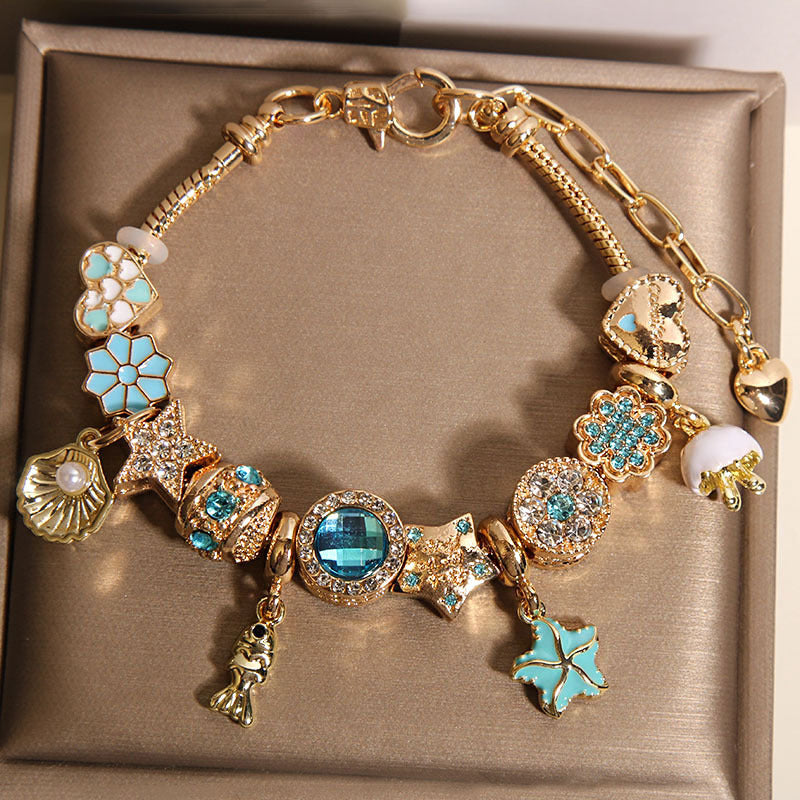 Vintage Gold Series Glass Alloy Bracelet