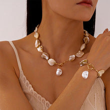 Ocean-themed Seashell Imitation Pearl Irregular Geometric Set