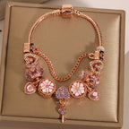 Vintage Rose Gold Series Glass Alloy Bracelet