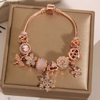 Vintage Rose Gold Series Glass Alloy Bracelet