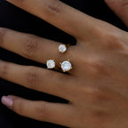 Zircon colorfast stainless steel ring