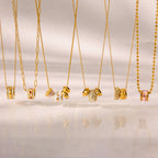 Slim Waist Lucky Bead Stainless Steel Necklace