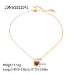 High-end stainless steel heart necklace