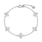 925 Sterling Silver Luxury Four-Leaf Clover Sparkling Set