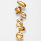 Natural stone stainless steel high-grade non-fading ring