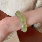 Acrylic Irregular Flower Shaped Geometric Open Bracelet