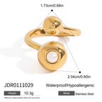 Natural stone stainless steel high-grade non-fading ring