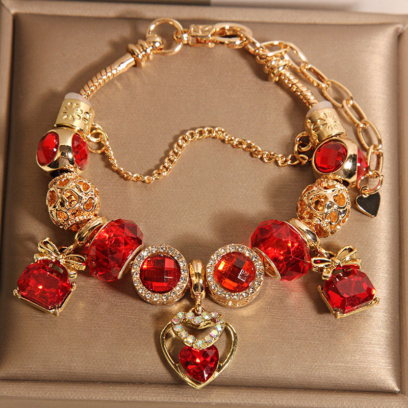 Vintage Gold Series Glass Alloy Bracelet