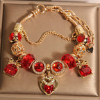 Vintage Gold Series Glass Alloy Bracelet