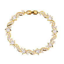 Copper Zircon Rainbow Fashion Copper Alloy Bracelet